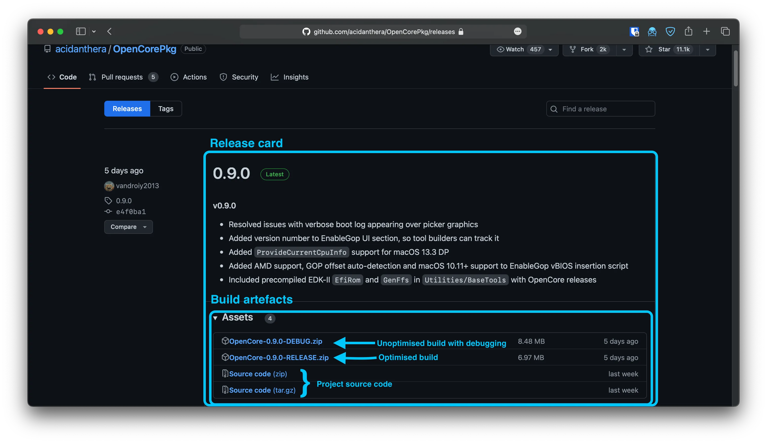 OpenCorePkg release page