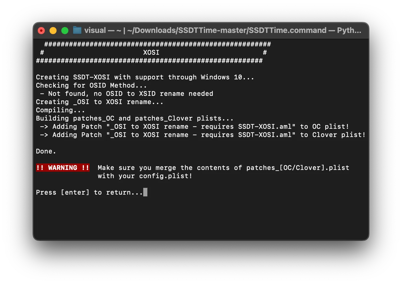 SSDTTime XOSI Result